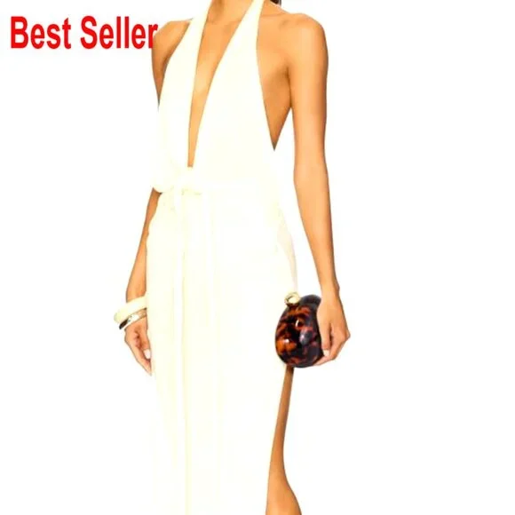 Acrylic Shell Clutch Purse with Magnetic Closure for Evening Events - Picture 2 of 7